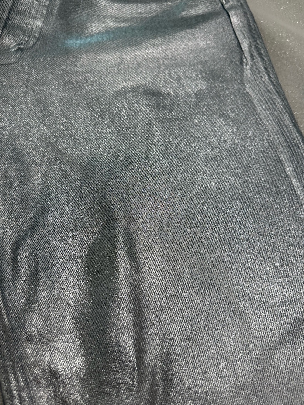 AGOLDE Women’s Silver Jeans 90s Mid Rise Loose Fit Tinfoil Denim Size 29 - Picture 9 of 11